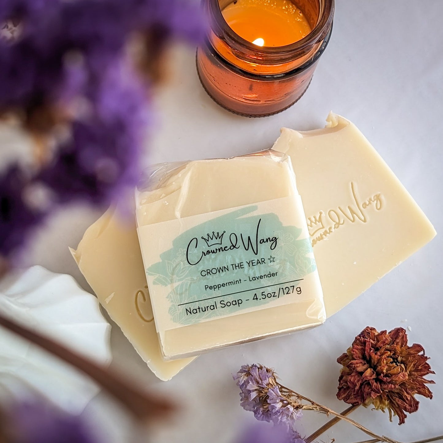 Peppermint-Lavender Essential Oil Soap